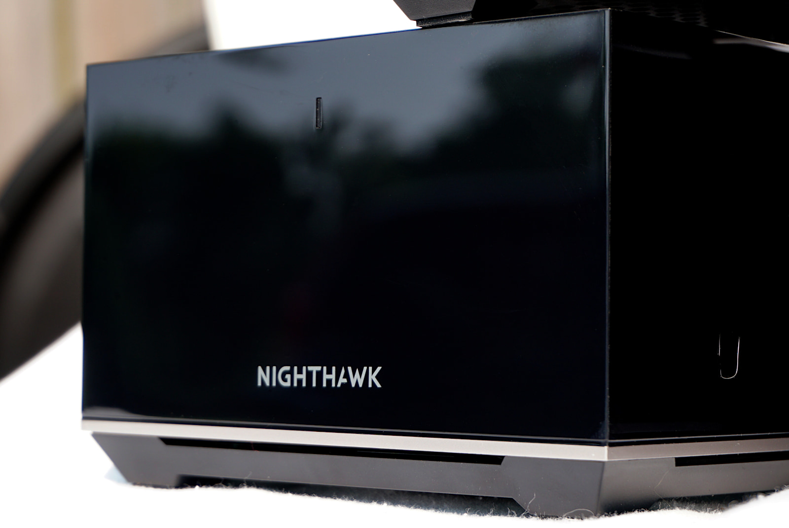 Front angle view of Nighthawk unit showing logo